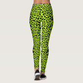 Leggings Empreinte de léopard de Striking Lime Green Punk R (Dos)