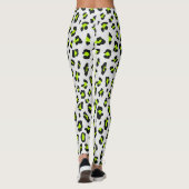Leggings empreinte de léopard de style néon vert des années (Dos)