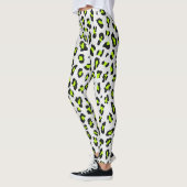 Leggings empreinte de léopard de style néon vert des années (Gauche)