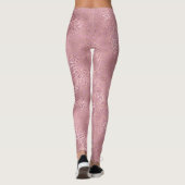 Leggings Empreinte de léopard de verre rose (Dos)
