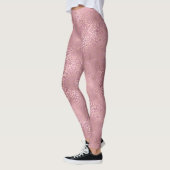 Leggings Empreinte de léopard de verre rose (Gauche)