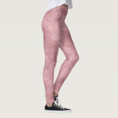 Leggings Empreinte de léopard de verre rose (Droite)