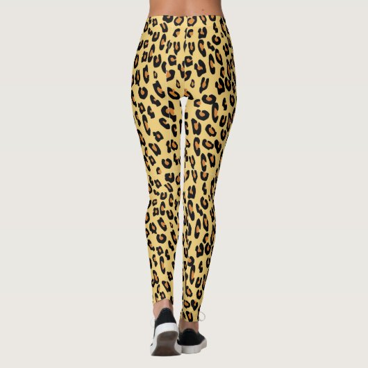 Leggings Empreinte de léopard jaune (Dos)