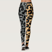 Leggings Empreinte de léopard Motif Chat Brown Gris Silva N (Dos)