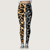 Leggings Empreinte de léopard Motif Chat Brown Gris Silva N (Devant)