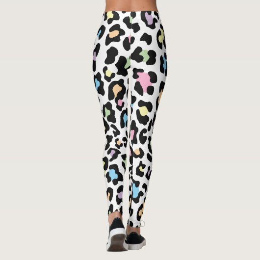 Leggings Empreinte de léopard multicolore (Dos)