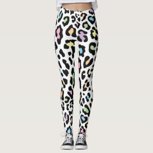 Leggings Empreinte de léopard multicolore