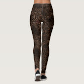 Leggings Empreinte de léopard noir Brown Glam (Dos)