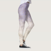 Leggings Empreinte de léopard Ombre d'or violet (Droite)