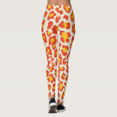 Leggings Empreinte de léopard orange (Dos)