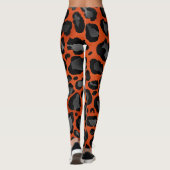 Leggings Empreinte de léopard orange et noir (Dos)