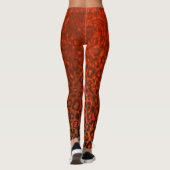 Leggings Empreinte de léopard orange vif (Dos)