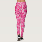 Leggings Empreinte de léopard Pastel Pink, Hot Pink et Fuch (Dos)