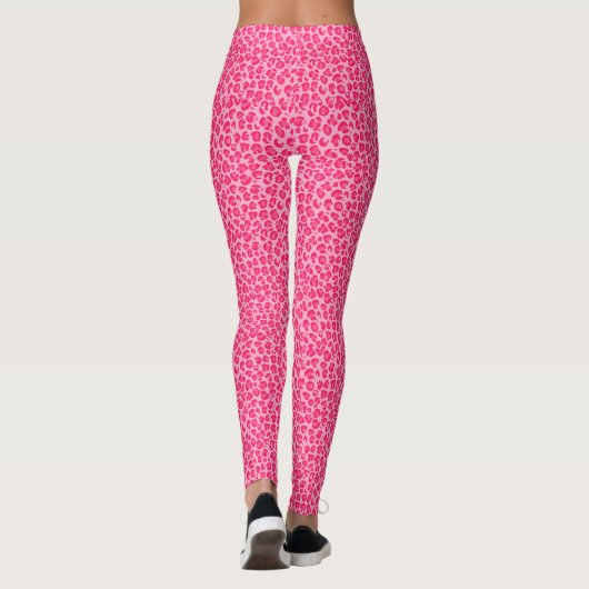 Leggings Empreinte de léopard Pink Cheetah (Dos)
