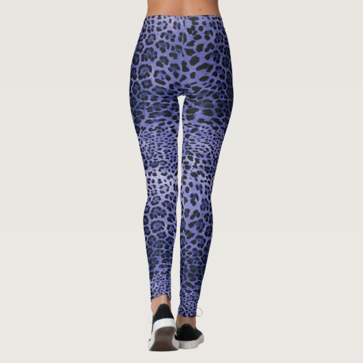Leggings Empreinte de léopard pourpre (Dos)