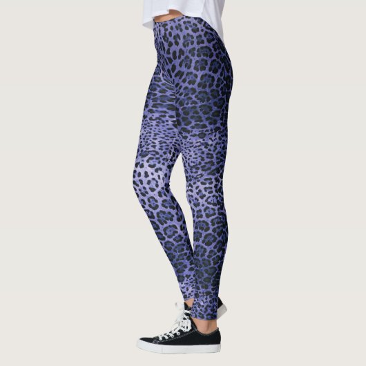 Leggings Empreinte de léopard pourpre (Gauche)