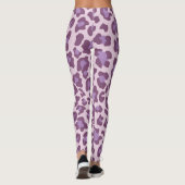 Leggings Empreinte de léopard pourpre (Dos)