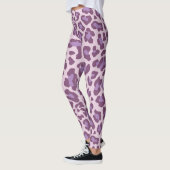 Leggings Empreinte de léopard pourpre (Gauche)