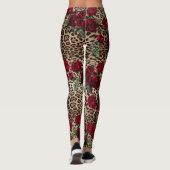 Leggings Empreinte de léopard Red Roses (Dos)