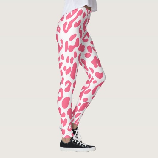 Leggings Empreinte de léopard rose (Droite)