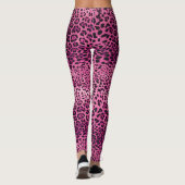 Leggings Empreinte de léopard rose (Dos)