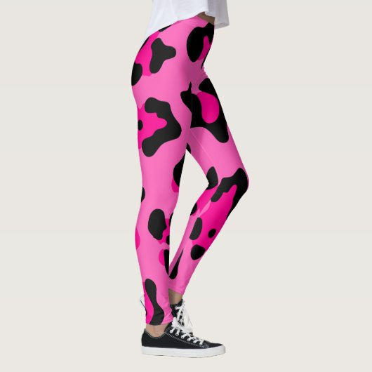 Leggings empreinte de léopard rose chaud (Droite)