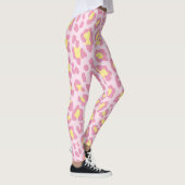 Leggings Empreinte de léopard rose et jaune (Droite)