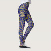 Leggings Empreinte de léopard Royal Blue et Gold (Droite)