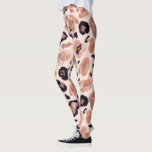 Leggings Empreinte de léopard, sans soudure, arrière - plan (Gauche)