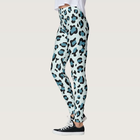 Leggings Empreinte de léopard, Spots de léopard, Leopard bl (Gauche)