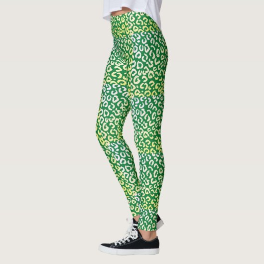 Leggings Empreinte de léopard vert (Gauche)