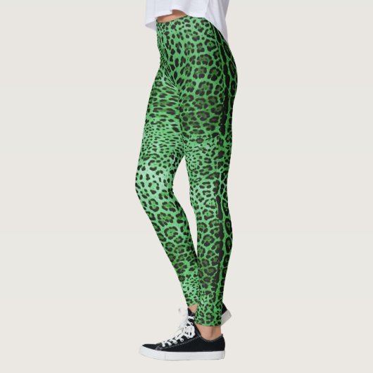 Leggings Empreinte de léopard vert (Gauche)