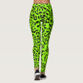 Leggings Empreinte de léopard vert clair | Tiger (Dos)