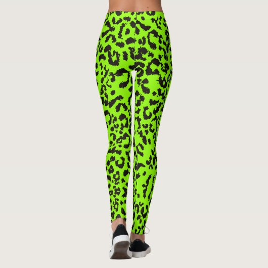 Leggings Empreinte de léopard vert clair | Tiger (Dos)
