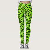 Leggings Empreinte de léopard vert clair | Tiger (Devant)