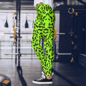 Leggings Empreinte de léopard vert clair | Tiger