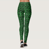 Leggings Empreinte de léopard vert et noir (Dos)