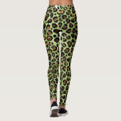 Leggings Empreinte de léopard vert exotique (Dos)