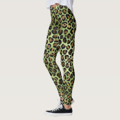 Leggings Empreinte de léopard vert exotique (Gauche)