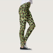 Leggings Empreinte de léopard vert exotique (Droite)
