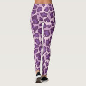 Leggings Empreinte de léopard violet et lilas (Dos)