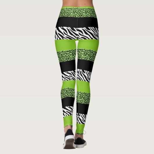 Leggings Empreinte de léopard, Zebra Print, Poster de anima (Dos)