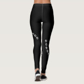 Leggings Empreinte de patte de chien en argent mignon perso (Dos)