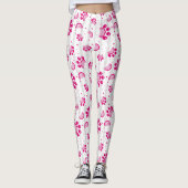 Leggings Empreinte de patte et Motif de peigne en couleur r (Devant)