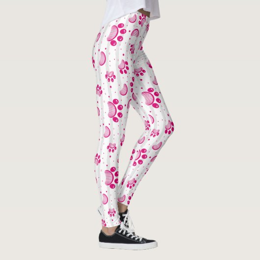 Leggings Empreinte de patte et Motif de peigne en couleur r (Droite)