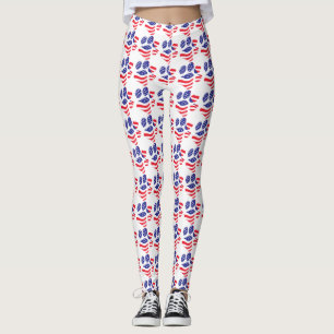 Leggings Empreinte de patte patriotique