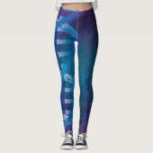 Leggings Empreinte digitale ADN Sciences médicales Bleu (Devant)