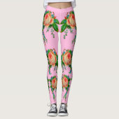 Leggings Empreinte florale victorienne (Devant)