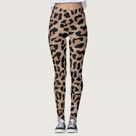 leggings empreintes de léopard de guépard (Devant)
