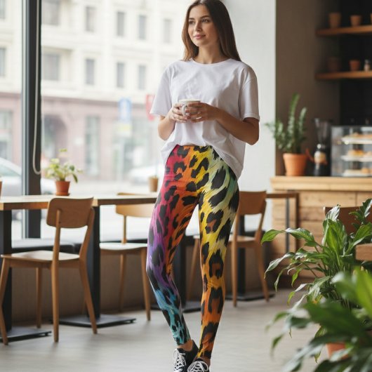 Leggings Empreintes de léopard dynamiques